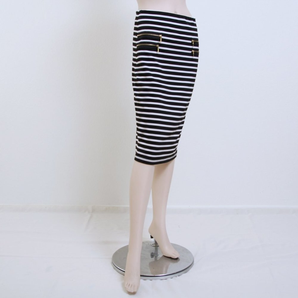 Grace Elements Striped Pencil Skirt